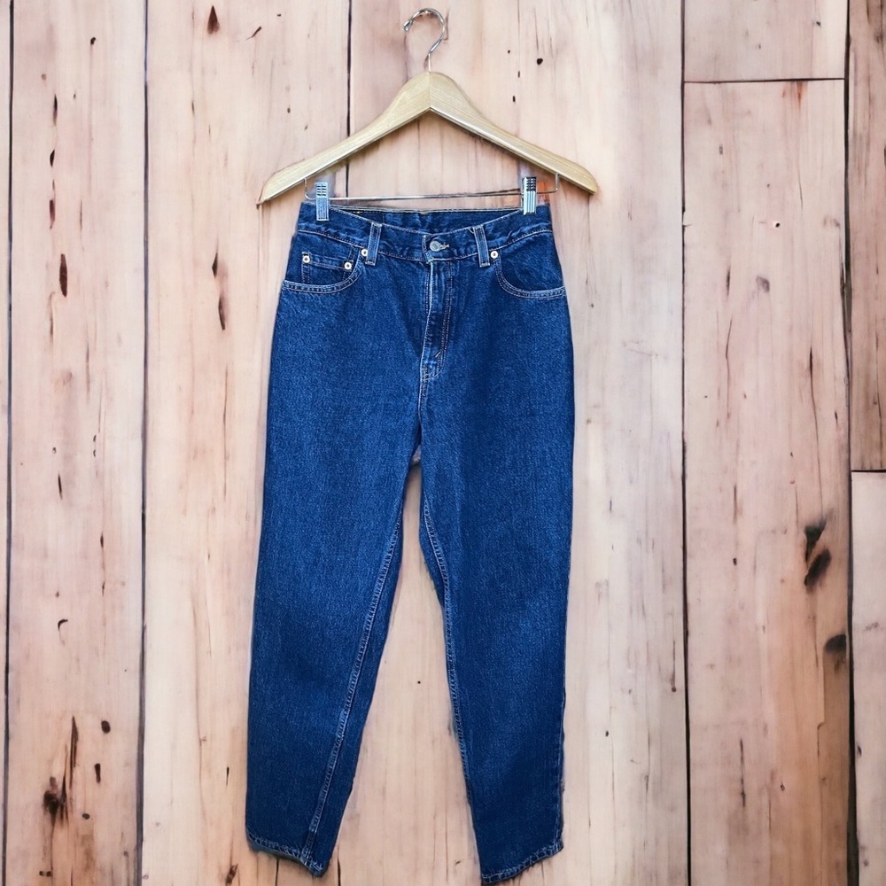 Levi's Blue High-Rise Straight Jeans